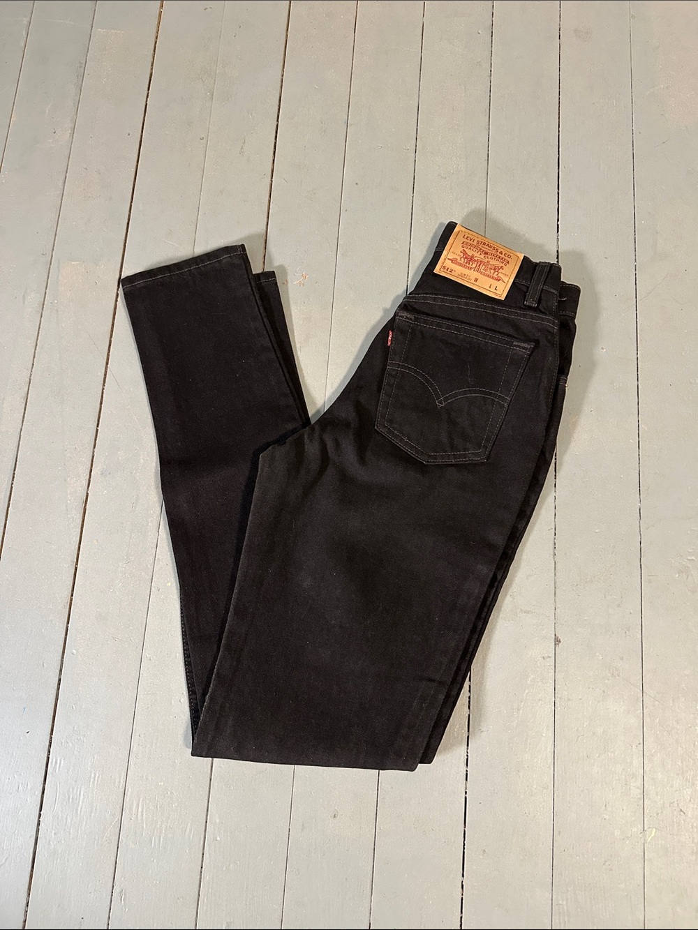 Sz 3 Levi 512 Black Slim Tapered Vintage Made in USA Jeans